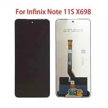 ЖК-экран для Infinix Note 11S X698, ЖК-дисплей, дигитайзер сенсорного экрана, полная замена в сборе чёрный