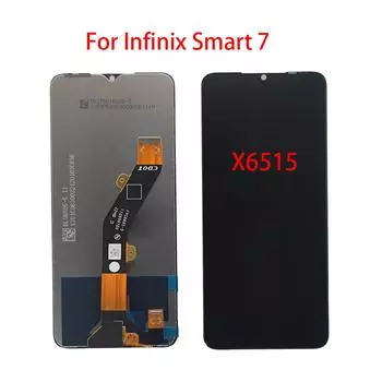 ЖК-экран для Infinix Smart 7 X6515, ЖК-дисплей, дигитайзер сенсорного экрана, полная сборка, запасная часть чёрный