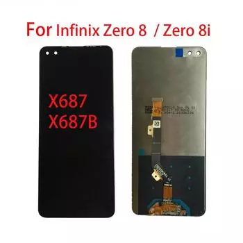 ЖК-экран для Infinix Zero 8 8i X687 X687B, ЖК-дисплей, дигитайзер сенсорного экрана, полная замена в сборе чёрный