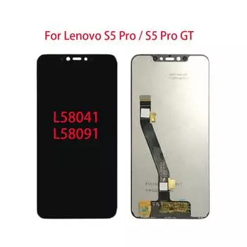 ЖК-экран для Lenovo S5 Pro, ЖК-дисплей, дигитайзер сенсорного экрана, полная сборка, запасная часть для Lenovo S5 Pro GT, ЖК-дисплей S5 Pro чёрный