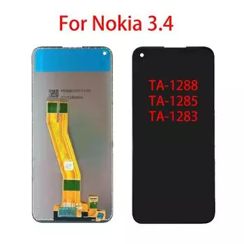 ЖК-экран для Nokia 3,4, ЖК-дисплей, дигитайзер сенсорного экрана, полная сборка, запасная часть чёрный