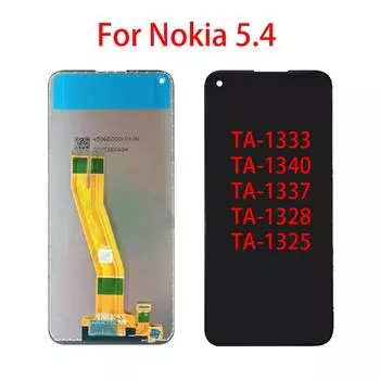 ЖК-экран для Nokia 5,4 TA-1333 TA-1340, ЖК-дисплей, дигитайзер сенсорного экрана, полная замена в сборе чёрный