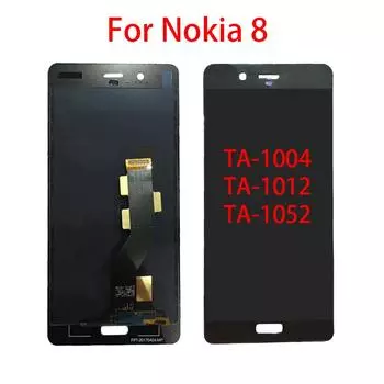 ЖК-экран для Nokia 8 TA-1004 TA-1012, ЖК-дисплей, дигитайзер сенсорного экрана, полная замена в сборе чёрный