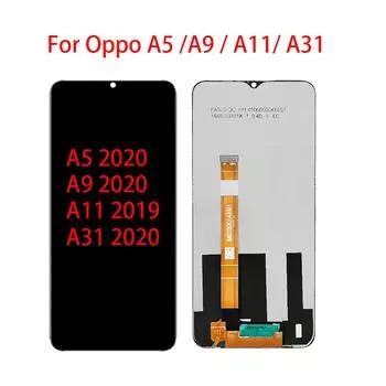 ЖК-экран для Oppo A5 A9 A11 A31 2020, ЖК-дисплей, дигитайзер сенсорного экрана, полная замена в сборе Oppo A5 чёрный