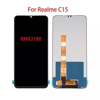 ЖК-экран для Oppo Realme C15 RMX2180, ЖК-дисплей, дигитайзер сенсорного экрана, полная замена в сборе чёрный
