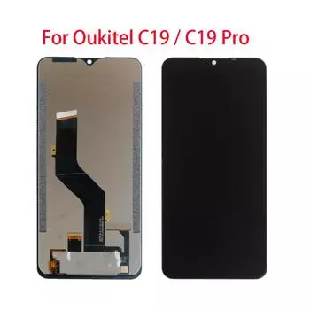 ЖК-экран для Oukitel C19 Pro, ЖК-дисплей, дигитайзер сенсорного экрана, полная замена в сборе чёрный