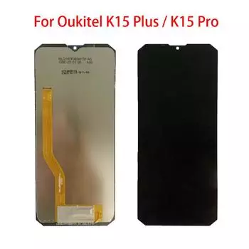 ЖК-экран для Oukitel K15 Plus K15 Pro, ЖК-дисплей, дигитайзер сенсорного экрана, полная замена в сборе чёрный