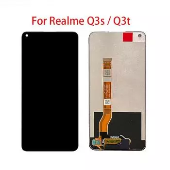 ЖК-экран для Realme Q3s Q3t, ЖК-дисплей, дигитайзер сенсорного экрана, полная замена в сборе For Realme Q3s чёрный