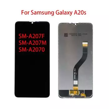 ЖК-экран для Samsung Galaxy A20s A207F A207M A2070 ЖК-дисплей с цифровым преобразователем сенсорного экрана в сборе чёрный