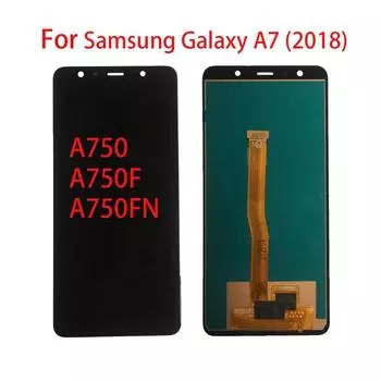 ЖК-экран для Samsung Galaxy A7 2018 A750 A750F, ЖК-дисплей, дигитайзер сенсорного экрана, полная замена в сборе TFT чёрный