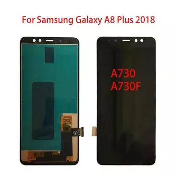 ЖК-экран для Samsung Galaxy A8 Plus A730 A730F, замена дигитайзера сенсорного экрана в сборе с ЖК-дисплеем Incell чёрный