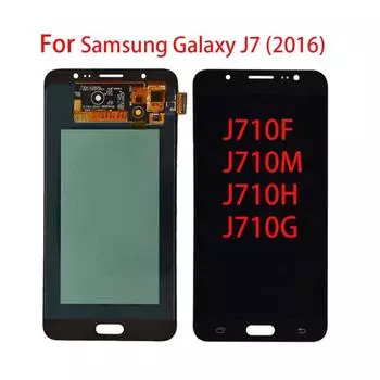 ЖК-экран для Samsung Galaxy J7 (2016) J710F J710G Замена блока цифрового преобразователя сенсорного экрана ЖК-дисплея TFT золотой