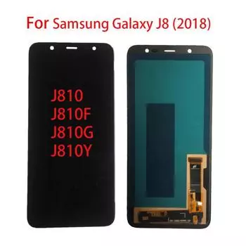 ЖК-экран для Samsung Galaxy J8 2018 J810 J810F, сменный преобразователь сенсорного экрана в сборе с ЖК-дисплеем TFT чёрный