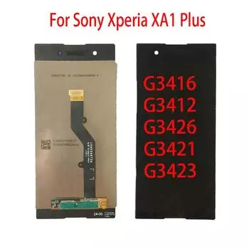 ЖК-экран для Sony Xperia XA1 Plus G3416 G3412, ЖК-дисплей, дигитайзер сенсорного экрана, полная замена в сборе чёрный
