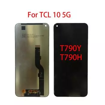 ЖК-экран для TCL 10 5G ЖК-дисплей, дигитайзер сенсорного экрана, полная сборка, запасная часть чёрный