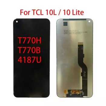 ЖК-экран для TCL 10L T770H T770B 4187U, ЖК-дисплей, дигитайзер сенсорного экрана, полная замена в сборе чёрный