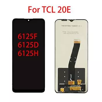 ЖК-экран для TCL 20E 6125F 6125D 6125H ЖК-дисплей с дигитайзером сенсорного экрана, полная замена в сборе чёрный