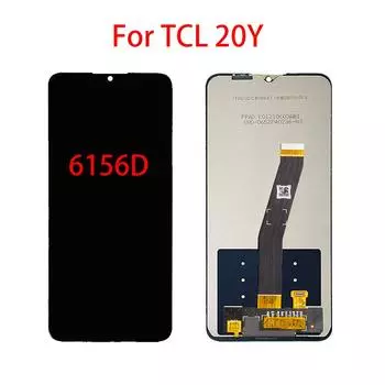 ЖК-экран для TCL 20Y 6156D, ЖК-дисплей, дигитайзер сенсорного экрана, полная сборка, запасная часть чёрный
