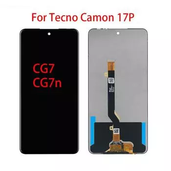 ЖК-экран для Tecno Camon 17P CG7, ЖК-дисплей, дигитайзер сенсорного экрана, полная замена в сборе чёрный