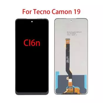 ЖК-экран для Tecno Camon 19 CI6n, ЖК-дисплей, дигитайзер сенсорного экрана, полная сборка, запасная часть чёрный