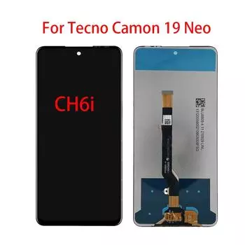 ЖК-экран для Tecno Camon 19 Neo CH6i, ЖК-дисплей, дигитайзер сенсорного экрана, полная сборка, запасная часть чёрный