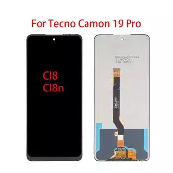 ЖК-экран для Tecno Camon 19 Pro, ЖК-дисплей, дигитайзер сенсорного экрана, полная замена в сборе чёрный