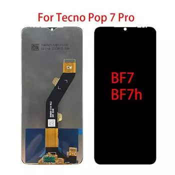 ЖК-экран для Tecno Pop 7 Pro, ЖК-дисплей, дигитайзер сенсорного экрана, полная замена в сборе чёрный
