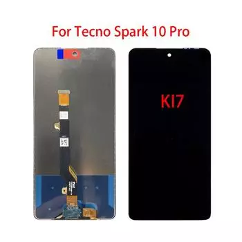 ЖК-экран для Tecno Spark 10 Pro KI7, ЖК-дисплей, дигитайзер сенсорного экрана, полная сборка, запасная часть чёрный
