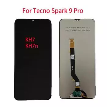 ЖК-экран для Tecno Spark 9 Pro, ЖК-дисплей, дигитайзер сенсорного экрана, полная замена в сборе чёрный