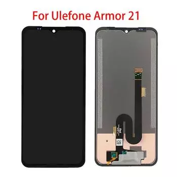 ЖК-экран для Ulefone Armor 21, ЖК-дисплей, дигитайзер сенсорного экрана, полная сборка, запасная часть чёрный