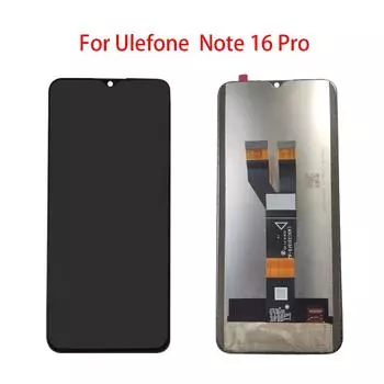 ЖК-экран для Ulefone Note 16 Pro, ЖК-дисплей, дигитайзер сенсорного экрана, полная замена в сборе чёрный