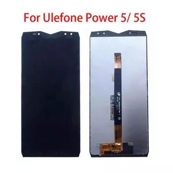 ЖК-экран для Ulefone Power 5/5S, ЖК-дисплей, дигитайзер сенсорного экрана, полная замена в сборе чёрный