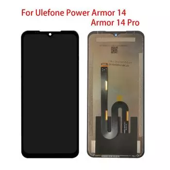 ЖК-экран для Ulefone Power Armor 14/14 Pro, дигитайзер сенсорного экрана, полная замена в сборе Armor 14 чёрный