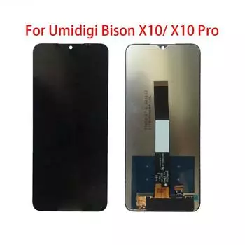 ЖК-экран для Umidigi Bison X10 Pro, ЖК-дисплей, дигитайзер сенсорного экрана, полная замена в сборе чёрный