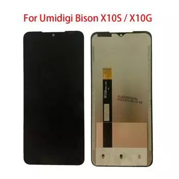 ЖК-экран для Umidigi Bison X10S X10G, ЖК-дисплей, дигитайзер сенсорного экрана, полная замена в сборе Bison X10S чёрный
