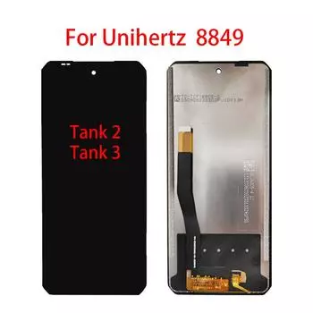 ЖК-экран для Unihertz 8849 TANK 2 / Tank 3, ЖК-дисплей, дигитайзер сенсорного экрана, полная замена в сборе Tank 2 чёрный