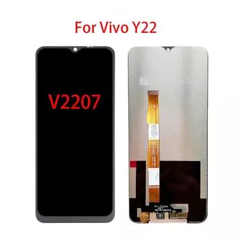 ЖК-экран для Vivo Y22, ЖК-дисплей, дигитайзер сенсорного экрана, полная сборка, запасная часть чёрный