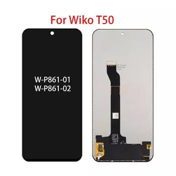 ЖК-экран для Wiko T50, ЖК-дисплей, дигитайзер сенсорного экрана, полная замена в сборе чёрный