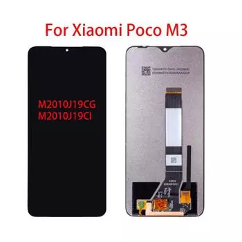 ЖК-экран для Xiaomi Poco M3 M2010J19CG M2010J19CI, ЖК-дисплей, дигитайзер сенсорного экрана в сборе, замена чёрный
