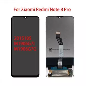 ЖК-экран для Xiaomi Redmi Note 8 Pro, замена ЖК-дисплея с сенсорным экраном и дигитайзером в сборе чёрный