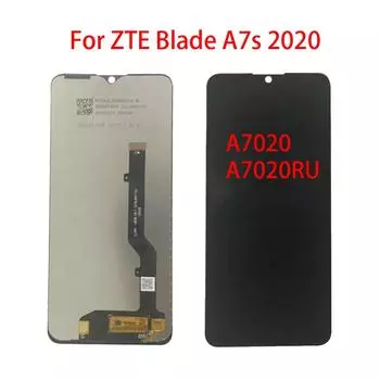 ЖК-экран для ZTE Blade A7s 2020 A7020, ЖК-дисплей, дигитайзер сенсорного экрана, полная замена в сборе чёрный