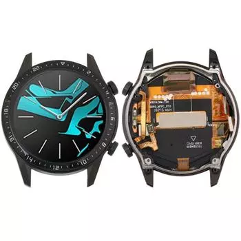 ЖК-экран и дигитайзер в сборе с рамкой для Huawei Watch GT 2 46 мм чёрный
