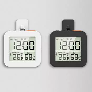 ЖК-цифровой дисплей, гигротермограф, измеритель влажности, измеритель температуры, многофункциональные часы, таймер чёрный