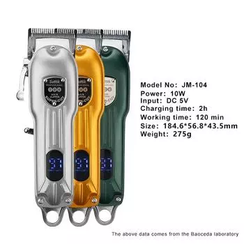 ЖК-цифровой дисплей, мощные парикмахерские домашние электрические машинки для стрижки масляной головки, профессиональный стиль зелёный