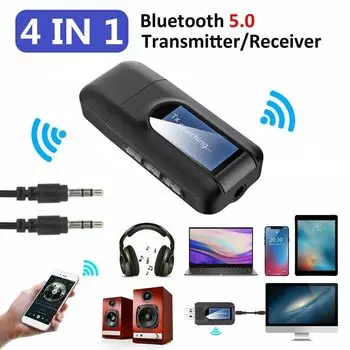 ЖК-дисплей Адаптер Bluetooth 5.0 Громкая связь Аудио передатчик Беспроводной приемник-передатчик