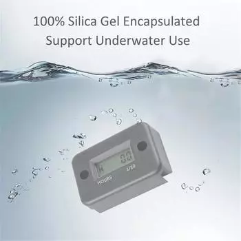 ЖК-дисплей цифровой счетчик моточасов для велосипеда мотоцикла квадроцикла снегохода морского двигателя не тахометр модель таймера чёрный