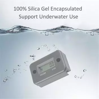 ЖК-дисплей цифровой счетчик моточасов для велосипеда мотоцикла квадроцикла снегохода морского двигателя не тахометр модель таймера оранжевый