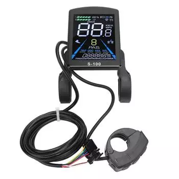 ЖК-дисплей для электровелосипеда 24 В 36 В 48 В 60 В 72 В Универсальный водонепроницаемый цветной ЖК-дисплей с SM