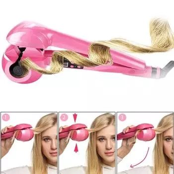 ЖК-дисплей, керамический нагрев, автоматические щипцы для завивки волос, электрический инструмент для укладки волос US Plug чёрный