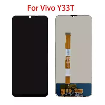 ЖК-дисплей мобильного телефона для Vivo Y33t, ЖК-дисплей с сенсорным экраном и дигитайзером в сборе, запасные части с инструментами чёрный
